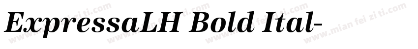 ExpressaLH Bold Ital字体转换